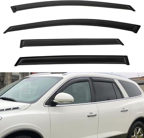 4pcs Front+Rear Smoke Tint Sun/Rain Guard Outside Mount Tape-On Vent Window Visors Compatible with 02-08 B6/B7 A4/A4 Quattro 04-08 S4/RS4 4-Door Sedan in Kuwait