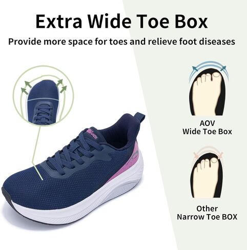 Wide Toe Box Shoes Women Arch Support Walking Shoes for Plantar FasciitisWide Width Orthotic Tennis Sneakers in Saudi Arabia