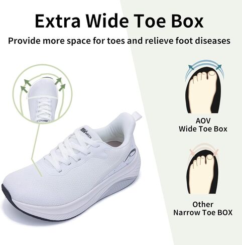 Wide Toe Box Shoes Women Arch Support Walking Shoes for Plantar FasciitisWide Width Orthotic Tennis Sneakers in Saudi Arabia