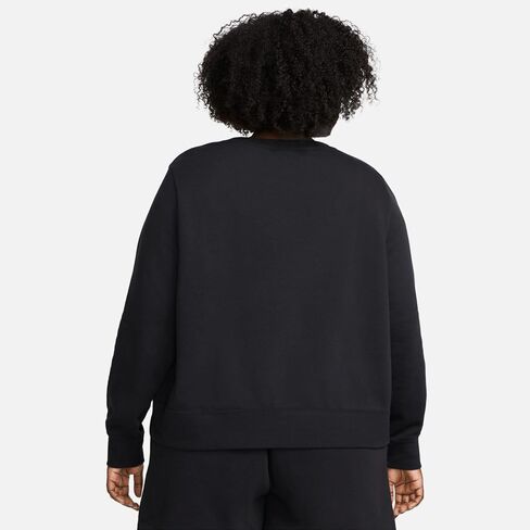 Nike Sportswear Club Fleece Women Women's Crew-Neck Sweatshirt (Plus Size) DV5087-010 in Saudi Arabia