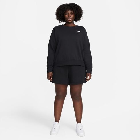 Nike Sportswear Club Fleece Women Women's Crew-Neck Sweatshirt (Plus Size) DV5087-010 in Saudi Arabia
