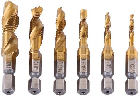 مجموعة بتات الحفر ، 6pcs مثقاب HSS المغلفة ونقوب البتات الصنب in Kuwait