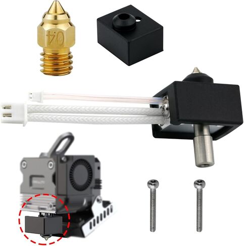 سبرايت بثق السخان كتلة مجموعة النحاس الفوهة olzzdda القياسية مجموعة درجة حرارة عالية 260 ℃ نسخة درجة الحرارة العادية الفولاذ المقاوم للصدأ تفلون الحلق متوافق مع Ender-3 S1 3D الطابعة in Kuwait