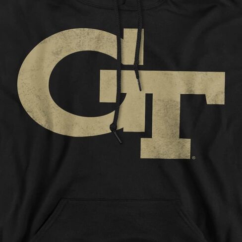 Georgia Tech Official Distressed Primary Unisex Adult Pull-Over Hoodie in Saudi Arabia