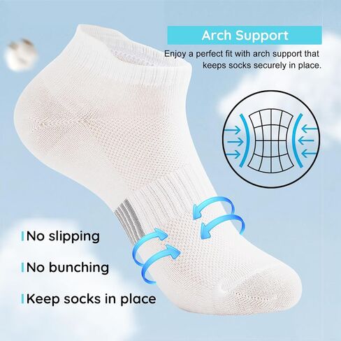 Komorebi Ankle Socks for Women Cushioned No Show Socks Womens Socks Athletic Socks Low Cut Socks with Heal Tab 5 Pairs in Saudi Arabia