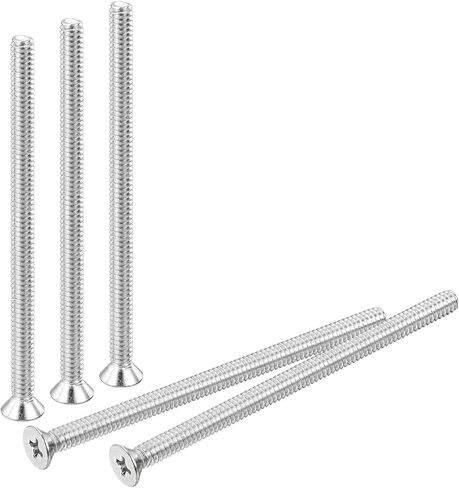 uxcell 10 pcs #10-24x3 inches Machine Screws Phillips Pan Cross Head Screws Fasteners Bolts 304 Stainless Steel Silver for Wall Socket,House Repairs in Saudi Arabia