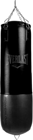 Everlast Elite 2 Nevatear ثقيل حقيبة اللكم المعدات الصالة الرياضية مع حزام معلق مزدوج وجبل دوار للتدريب على الملاكمة والفنون القتالية ، الأسود in Saudi Arabia