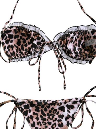 Lilosy Sexy Ribbed Padded String Thong Brazilian Bikini Swimsuit Set for Women Side Tie Knotted Bathing Suit 2 Piece in Saudi Arabia