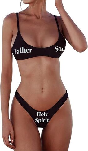 Qbily Women's Summer Sexy Beach Vacation Two Piece Bikini Set Swimwear Swimsuit Bathing Suits in Kuwait