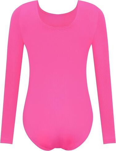 Nymphperi Girls Gymnastics Leotards Long Sleeve Kids Tumbling Outfit Stretchy Bodysuit for Practice in Saudi Arabia