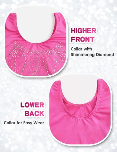Nymphperi Girls Gymnastics Leotards Long Sleeve Kids Tumbling Outfit Stretchy Bodysuit for Practice in Saudi Arabia