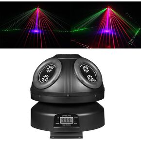 Stage Lights Magic Ball, DJ Lights,RGB Beam Effect Moving Head Lights, Infinite Rotation with DMX Control and Sound Activated for Wedding DJ Party Live House