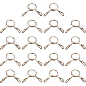 uxcell Fuel Line Hose Clips, 18Pcs 6mm ID 7.3mm Max. ID 65Mn Steel Water Pipe Air Tubing Spring Hose Clamps for Motorcycle Scooter ATV