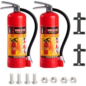 1/10 Scale Rc Decorations Rc Car Accessories Compatible with Traxxas Trx4 Trx6 AXIAL SCX10 Redcat Rc4wd GEN 7 8 Crawler (2PCS Fire Extinguisher)