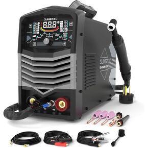 250A AC/DC Aluminum TIG Welder with Pulse, 110V/220V Dual Voltage TIG Welding Machine with DC TIG/AC TIG/Pulse TIG/SPOT TIG/Stick