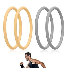 4pcs Patellar Tendon Support Strap, Silicone Patellar Knee Band Flexible Patella Knee Strap Reusable Patellar Tendon Knee Ring Brace for Basketball Running Soccer Hiking Jumpers