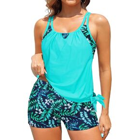 Daci Tankini Swimsuits for Women - 2 Piece Bathing Suit Tummy Control Swimming Suits with Shorts 2025 Swimwear