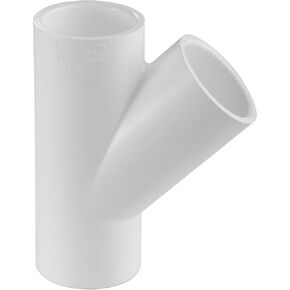 475 Series PVC Pipe Fitting - Wye - Schedule 40 (White) - 1-1/2" (SOC x SOC x SOC) / High-Flow Capacity/Plumbing, Irrigation, Pool, Spa, DIY Projects/NSF Certified (475-015)