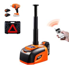 VEVOR Electric Car Jack, 5 Tons /11000 lbs, Electric Scissor Jack with Electric Impact Wrench, Tire Change Replacement with LED Light & Remote Control, Portable Jack kit for Sedan, SUV, Truck