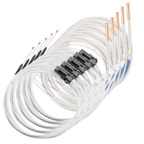 5APLUSREPRAP Ender-3-v2/Ender-3 Thermistor Replacement: 10PCS 1m 3D Printer NTC 100K 3950 Thermistor Sensor for Creality Ender 3 max/Ender 5/CR10/V6 Volcano, High Precision and Fast Heat Conduction
