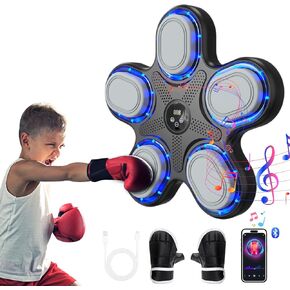 Keyoung Music Boxing Machine for Kids,Wall Mounted Bluetooth Smart Punching Target,Home Sports Boxing Equipment for Children, Boys and Girls