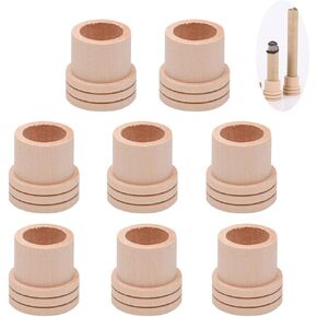 8 Pack Moxa Stick Extinguisher Holder Fire Extinguishing Wooden End Cap Stand for 18mm Moxa Rolls Safely Extinguishes Wormwood Pole Base Mugwort Mild Moxibustion Therapist