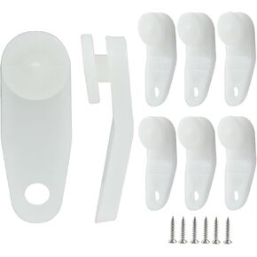 120 Pcs White Traverse Rod Slides, Plastic Curtain Track Glider Hooks Rail Track Hooks Slider for Window and Shower Curtain