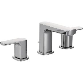 Moen Rizon Chrome Two-Handle Widespread Bathroom Faucet, Valve Required, T6920