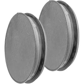 2pack Galvanized Metal Duct End Cap - 6 Inch with Rubber Gasket for Better Fit - Available in Different Sizes to Suit Your Needs