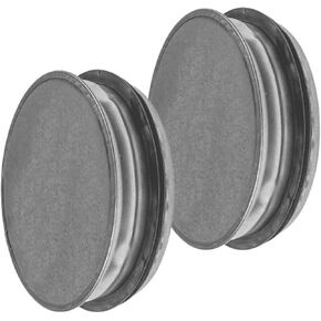 2pack Galvanized Metal Duct End Cap - 4 Inch with Rubber Gasket for Better Fit - Available in Different Sizes to Suit