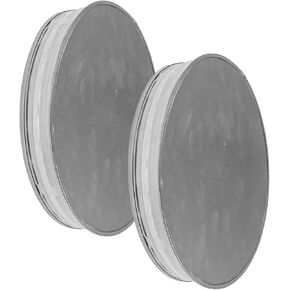 2pack Galvanized Metal Duct End Cap - 8 Inch Fit - Available in Different Sizes to Suit Your Needs