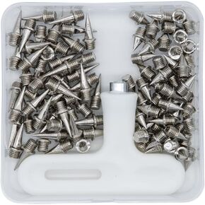 100pcs Stainless Steel Track and Cross Country Spikes with Spike Wrench, Replacement Spikes for Sprint Sports Short Running Track Shoes