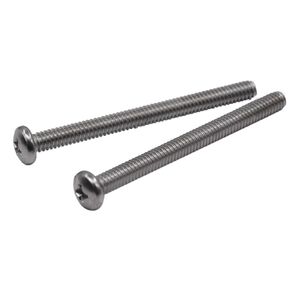 10-Pack 1/4-20x3 304 Stainless Steel Pan Head Machine Screws with Phillips Drive and Bright Finish