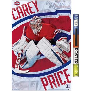Trends International NHL Montreal Canadiens - Carey Price 17 Wall Poster, 22.375" x 34", Poster & Clip Bundle