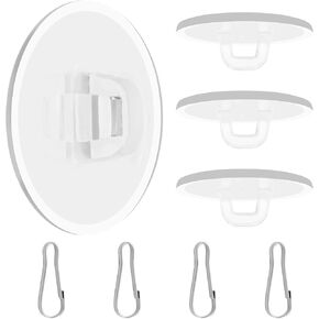 40 Pack Small Adhesive Ceiling Hooks for Hanging, Mini Disc Stick Hanging Seamless Hook, Removable No-Drill Ceiling Discs for Wedding Decorations/Balloon/Lantern Ceiling Hooks Adhesive, 2cm/0.78"