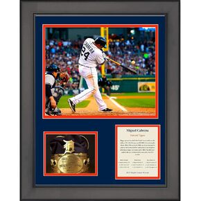 Hofsm.com Hall of Fame Sports Memorabilia Framed Miguel Cabrera Triple Crown Winner 2012 Detroit Tigers 11 "X14" Baseball Three Collage in Kuwait
