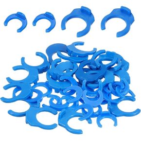 uxcell 100Pcs 1/4 Inch 3/8 Inch Locking Clip Set for RO Water Filtration Systems Tube Quick Connect Lock Clamps Fitting Replacement Parts, Blue