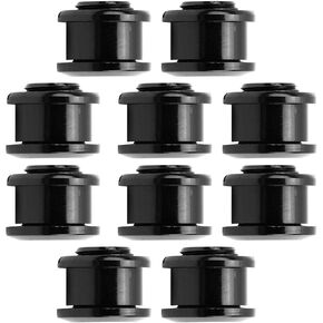 Pwshymi 10PCS Single Chainring Bolts, CNC Crankset Chain Ring Bolts Chainring Bolts (Black) Sports Cycling Parts Components Drivetrain Cranksets for Road Bicy