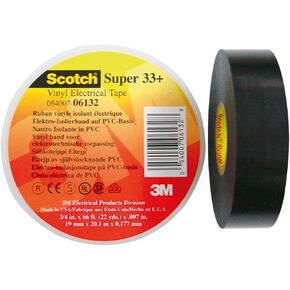Scotch Vinyl Electrical Tape 3/4" X 66 ' 600 V 221 Deg F Black