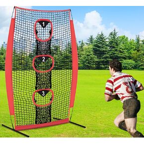 Football Throwing Net Kicking Accuracy Throwing Catching Nets for Quarterbacks Football Practice Kick Nets for Throwing Kids Adults Portable Outdoor Football Training Quarter Target Net