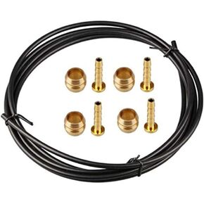 Bicycle Brake Hose Set,Including 5mm Diameter 2500mm Hydraulic Disc Brake 4Pcs Olive Connector Inserts for Shimano BH59 BH90