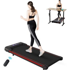 COMHOMA Walking Pad Treadmill,Under Desk Treadmill for Home Office, Portable Treadmill with Remote Control LED Display, Jogging Machine with 300 lb Weight Capacity