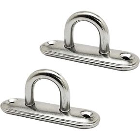 MARINE CITY 304 Grade Stainless Steel Heavy Duty Oblong Pad Eye Plate for Sail Boats – Kayaks – Yachts – Sunshades – Marine Accessories