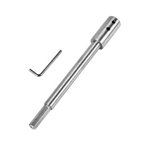 Forstner Drill Bit Extension 10 Inch Long for 3/8'' Round Shank Hole Saw Drill Chuck Extension Adding 8-3/4'' Drilling Depth to Forstner Bit Suitable for Process Wooden Furniture Timber