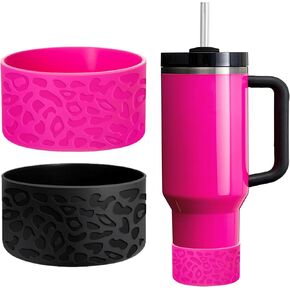 for Stanley Boot,2pack Engraved Silicone Bottom for Stanley Cup Accessories Boot Quencher Adventure 40oz&for Hydroflask Boot 12-24oz for Stanley Tumbler Accessories Avoid Scratches&Noise