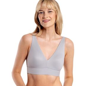 Floatley Cozy Wireless Plunge Bra for Women, Buttery Soft Comfort Seamless Everyday Bra with Embedded Pad