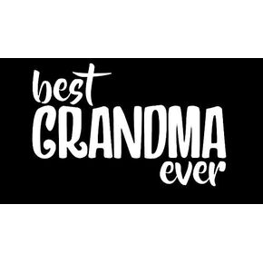 Best Grandma Ever Decal Vinyl Sticker Makarios LLC |Cars Trucks Vans Walls Laptop MKR| White |5.5 x 3.5 in|MKR130