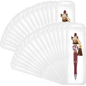 100 Pieces Pen Packaging Bags for Beadable Pen - Resealable Bags for Small Business - Suitable for Lip gloss, Jewelry, Cosmetic, Candy, Keychain Bags for Packaging