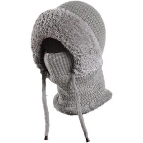 Zcargel 3 in 1 Win Winter Hat ، نساء Balaclava Hat 55cm-60 سم دافئ الرقبة مجموعات دافئة سميكة ناعمة للتزلج في الهواء الطلق