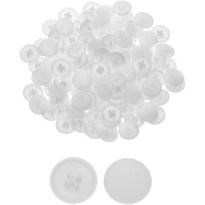 100Pcs White Screw Cap Covers Assortment Kit,Plastic Self-Tapping Caps Hole Covers for Phillips Screws Head,Cabinet,Decoration Tapping Self-Tapping Screws (11MM)